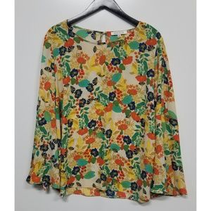 🌴5 for $25🌴Rose & 0live floral blouse